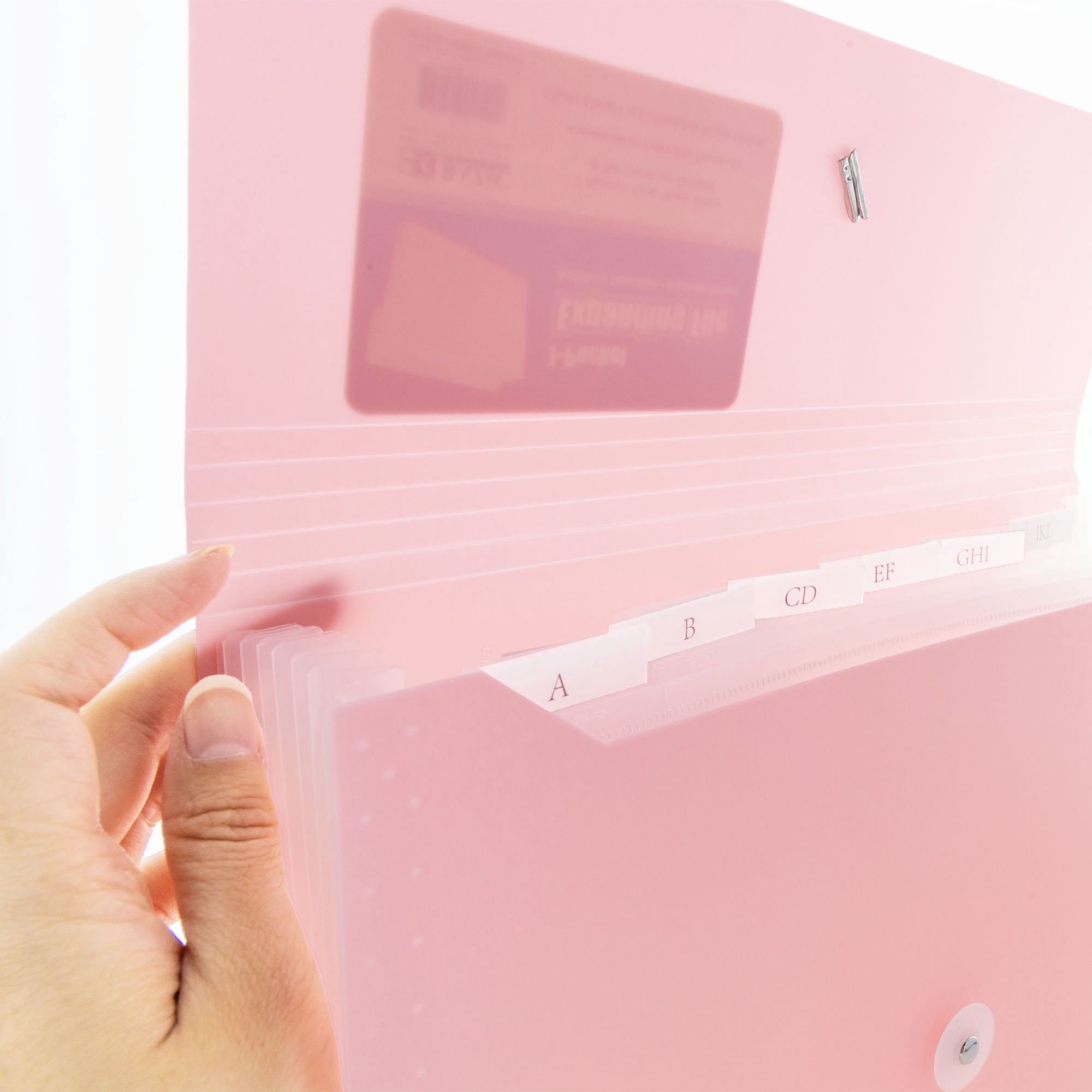 BAZIC Expanding File Folder 7 Pockets w/A-Z Tab Monthly Tabs, Pastel Document Organizer, 6-Pack