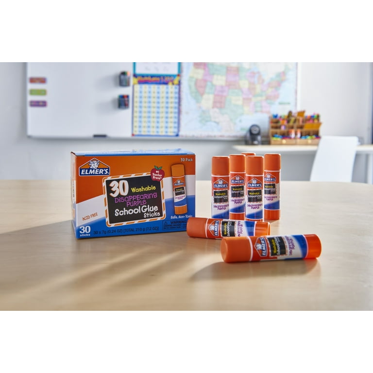 Elmers Glue Stick Classroom Pack All Purpose Clear Box Of 30