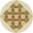 thumbnail image 1 of Ahgly Company Machine Washable Indoor Round Transitional Khaki Gold Area Rugs, 5' Round, 1 of 7