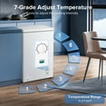 thumbnail image 2 of LHRIVER Mini Freezer Chest 3.5 cu ft, Deep Freezer & Side Handle, Compact Freezer with 7 Gear Adjustable Temperature, Removable Storage Basket, White, 2 of 9