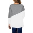 thumbnail image 2 of Long Sleeve Spring Autumn Kids Color Block Children Casual T-Shirt Tops, 2 of 3