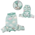 thumbnail image 3 of Klippo KBD096L Ultra Plush Fluffy Clouds Front Sleeveless Pajamas, Blue - Large, 3 of 4