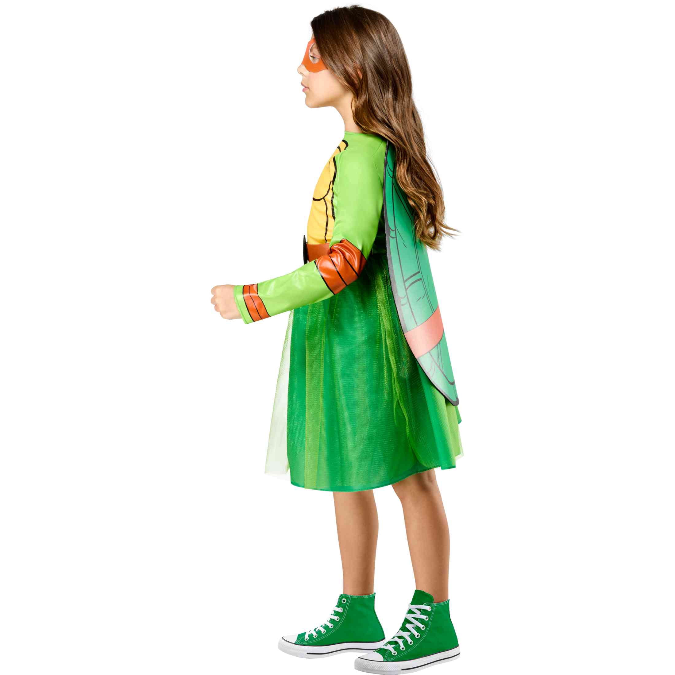 Teenage Mutant Ninja Turtles 4-in-1 Halloween Costume for Children, Girl's Size S (6/6x), by Rubies