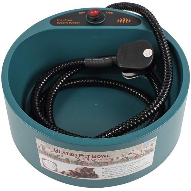 Cuenco calentado para mascotas, 2000 ml, térmico, automático, temperatura constante, para calentar mascotas, cuencos para beber, pequeños, medianos, grandes y gatos