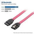 thumbnail image 2 of Cable Matters 3-Pack Straight SATA III 6.0 Gbps SATA Cable (SATA 3 Cable) Red - 18 Inches, 2 of 3