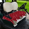 thumbnail image 2 of Golf Cart Seat Covers for 2 Seater,Christmas Snowman Microfiber Cart Seat Towel Blanket,Winter Xmas Trees Snowflakes Red Absorbent Breathable Non Slip Bench Seats Protector for Golf Course 51"x31", 2 of 9