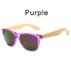 thumbnail image 1 of Gafas de sol coloridas con película de color de bambú para hombres y mujeres Gafas de sol de PC con patas de bambú, 1 of 4