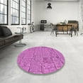 thumbnail image 3 of Ahgly Company Indoor Square Patterned Violet Purple Area Rugs, 7' Square, 3 of 6