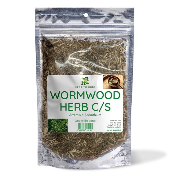 Herb To Body Wormwood Herb C/S | Cut & Sifted | Artemisia Absinthium | Wildcrafted | 4oz