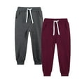 thumbnail image 2 of ATOGUTA Boys Pants Size 5T-14 Elastic Waist Athletic Joggers for Running Sports Outdoor School Uniform 2 Pack Coffee, 2 of 3