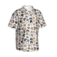thumbnail image 2 of Uemuo Cute Cats Printed Regular Fit Short Sleeve Casual Hawaiian Shirt for Men,Aloha shirt,Tropical shirt,Floral print shirt,Vacation Beach shirt-Small, 2 of 9