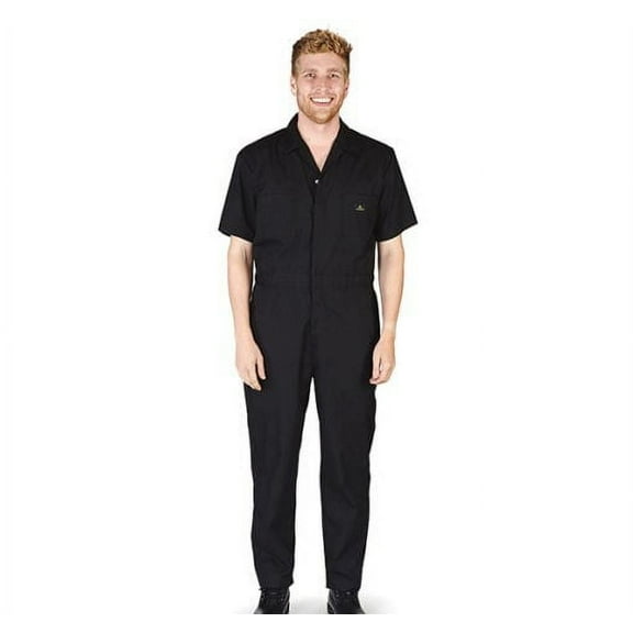 MENS SHORT SLEEVE ZIPPERED COVERALLS