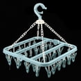 thumbnail image 4 of PERCHA PARA LA ROPA 32 CLIPS PINZA PLEGABLE TENEDERO PARA CALCETINES ROPA INTERIOR SUJETADORES BUFANDA, 4 of 7