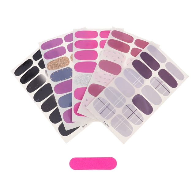 EeaseMX 6 hermosas pegatinas autoadhesivas para decoración de uñas, decoración de uñas DIY para mujeres y niñas (estilo mixto)