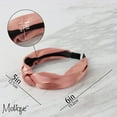thumbnail image 7 of Motique Accessories Shiny Girls Satin Turban Knotted Headband - Rose Gold, 7 of 7