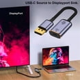 thumbnail image 3 of Adaptador Convertidor USB-C A Displayport, Conector Hembra USB-C Tipo C A Displayport 1.4, Cable HDTV 8K A 60 Hz para Tableta, 3 of 5