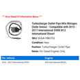 thumbnail image 2 of Turbocharger Outlet Line NOx Nitrogen Oxide Sensor - Compatible with 2015 - 2017 International 5900i N13 International Diesel 2016, 2 of 2
