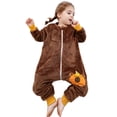 thumbnail image 3 of ATAIKU Toddler Sleeping Sack 9M-6T Winter Warm Flannel 2-Way Zipper Baby Sleep Sack with Feet, Infant Animal Bear Wearable Blanket, 3 of 8