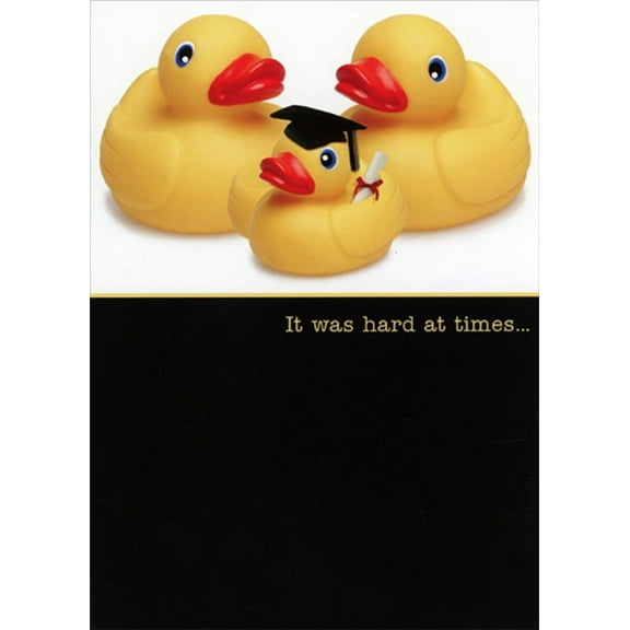 RSVP Rubber Duck in Grad Cap Humorous : Funny Graduation Congratulations Card