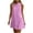 F004-Hot Pink, variant on Womens Summer Midi Casual Dresses Kids Sleeveless Crewneck Solid Color Skirt, Sundress, Vacation, Beach, Travel
