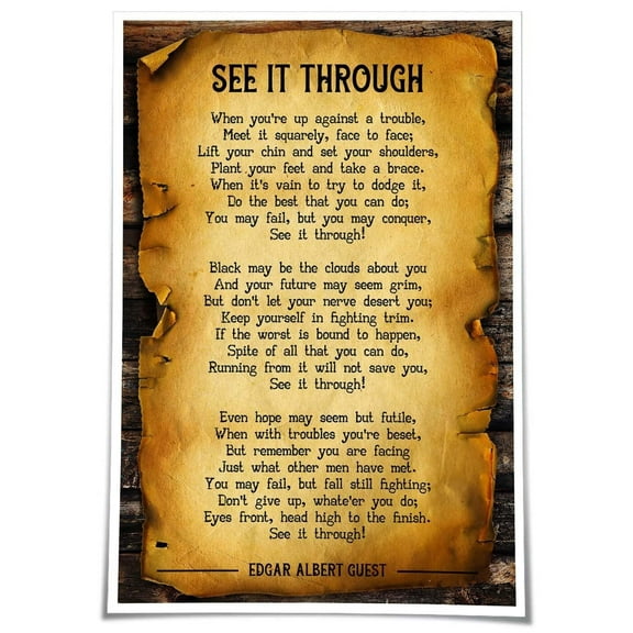 See It Through Poem Wall Decor Poetry Poster Pictures Wall Art Prints Picture Canvas Oil for Living Room Vertical Artwork poster
