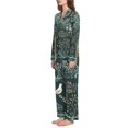 thumbnail image 2 of FORMRS Womens Pajama Set Long Sleeve Top and Pants with Pockets Soft Comfy Lounge Sleepwear, Sizes S-2XL, Floral Forest Scene, 2 of 7