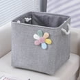 thumbnail image 1 of Panier de Rangement Matériau en Tissu Panier de Rangement Pliable Maison Vêtements Jouets Panier de Rangement Divers, 1 of 6