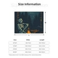 thumbnail image 5 of Naloa Moonlit Skeleton Campfire Flannel Fleece Throw Blanket for Bed Couch, Thick Blanket - All Seasons Suitable for Women, Men and Kids-60"x50", 5 of 6