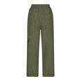 thumbnail image 5 of OSOLU Solid Color Women Fashion Fashion Elastic Waist Pant With Multi Pocket Trousers Outdoor Casual Sports Sweatpants Pants Loose Cargo Pants Fashionable Classic Leisure Bottoms, 5 of 5
