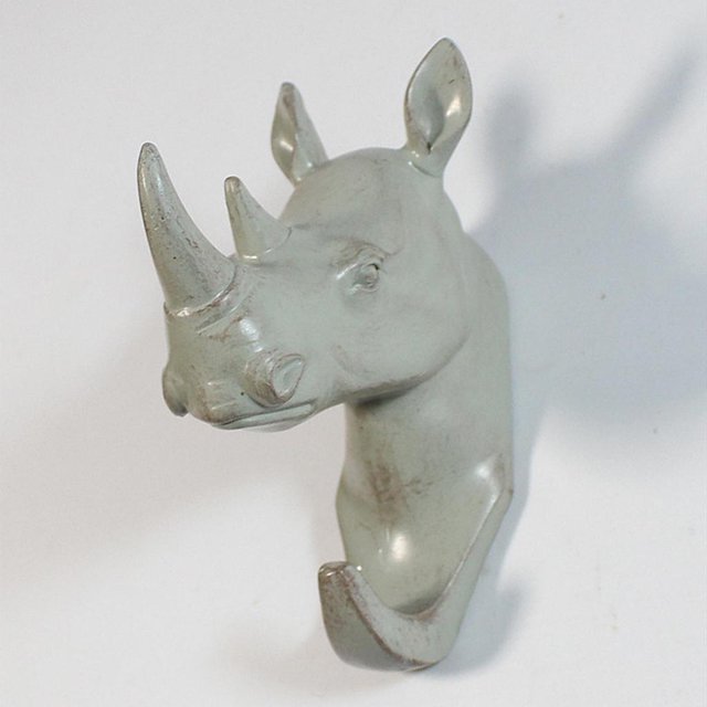 2x puerta de resina gancho de montaje en pared toalla ropa perchero perchero de cocina animal BLESIY Percha de pared de resina colgante