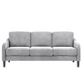 thumbnail image 4 of DHP Marbella 3-Seater Sofa & Couch, Living Room Furniture, Gray Velvet, 4 of 18