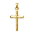 thumbnail image 4 of Quality Gold K6402 14K Yellow Gold Hollow Diamond-Cut Cross Pendant, 4 of 4