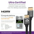 thumbnail image 2 of Fosmon HDMI 2.1 Cable 8K@60Hz 15ft, Premium Certified 48Gbps Ultra High Speed, 4K@120Hz, Dynamic HDR, HDCP 2.3, 3D, eARC, 4:4:4, Braided Compatible with UHD TV, Monitor, PS4/PS5, Xbox One/Series X/S, 2 of 7