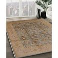 thumbnail image 3 of Ahgly Company Machine Washable Indoor Round Industrial Modern Sienna Brown Area Rugs, 8' Round, 3 of 7