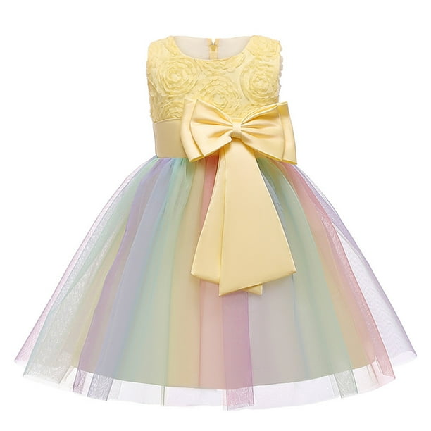 Little Girls Dresses Kids Wedding Gown Princess Bridesmaid Party ...