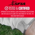thumbnail image 2 of Franklin Sports Supratak Football Receiver Gloves - White/Chrome - Adult Small, 2 of 8