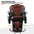 thumbnail image 4 of Artist hand Heavy Duty Hydraulic Barber Chair Recliner Beauty Salon Tattoo 360°Hair Styling Equipment(Black & Red), 4 of 14