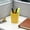 Yellow, variant on sruoe Pencil Holder, Solid Square Plastic Pen Holder, Minimalist Cube Desktop Pen Cup, Multifunctional Desk Organizer for Office Supplies & Vanity Makeup Brush Storage