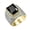Black, variant on Gemstone Rings for Men Square Cut Big Halo Wide Band Stainless Steel Cubic Zirconia Gold Plated Iced Out Hip Hop Engagement Promise Wedding Personalized Gift Jewelry Red 9