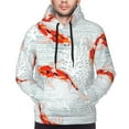 thumbnail image 4 of Bingfone Koi Fish Corals,Spring Summer Men'S Drawstring Hoodie Long Sleeve Pocket Sweatshirts-Medium, 4 of 9