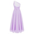 thumbnail image 3 of Alvivi Kids Girls One Shoulder Junior Bridesmaid Dress Formal Party Maxi Gown 6-16, 3 of 5