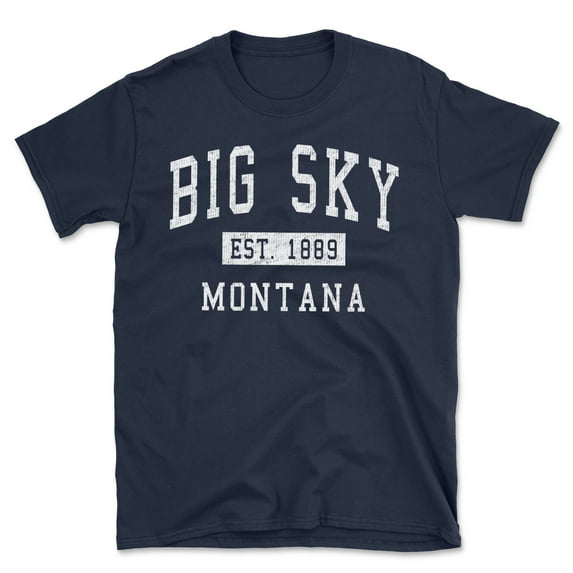 Big Sky Montana Classic Established Men's Cotton T-Shirt