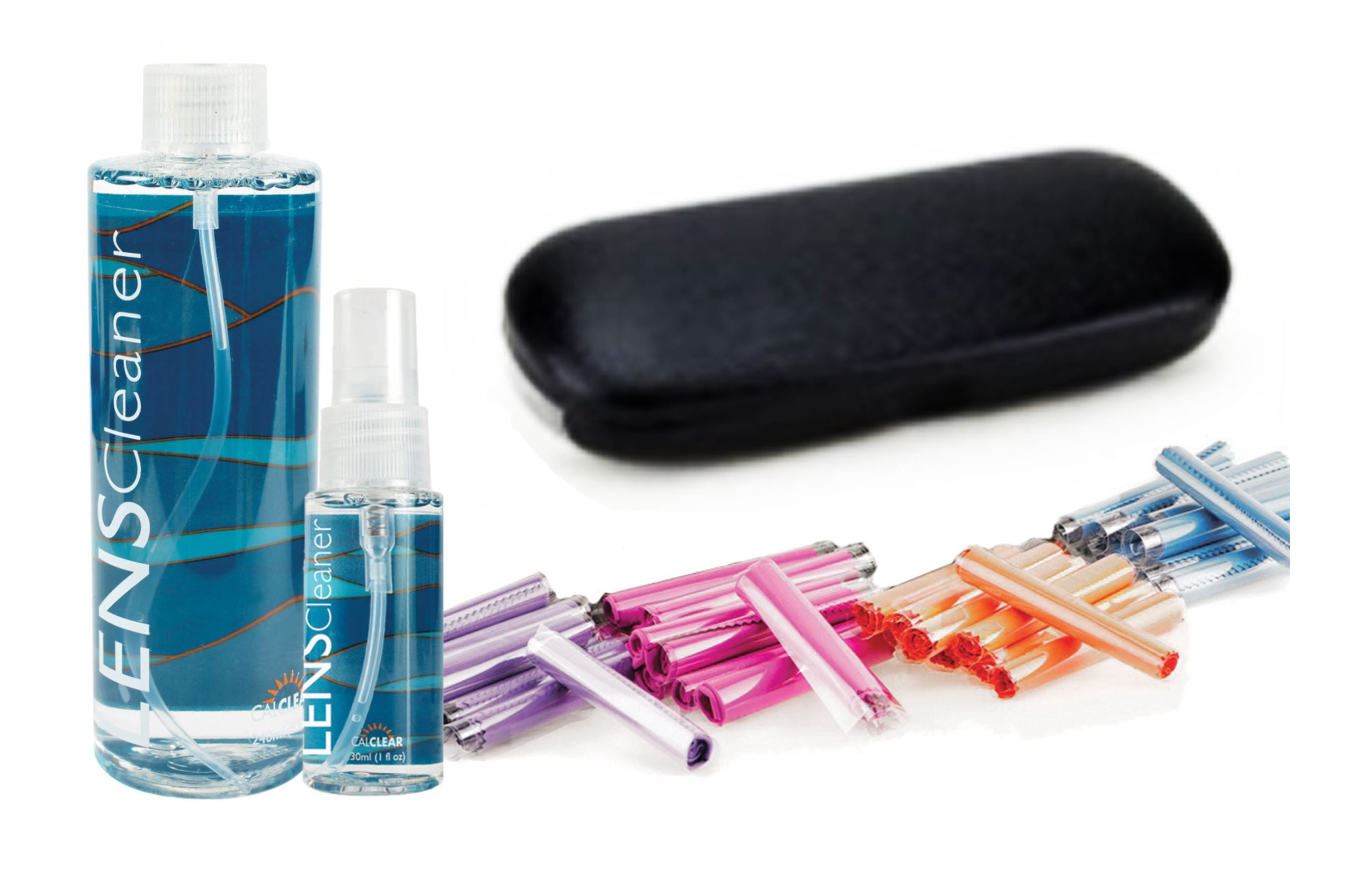 Cal Optix Eyeglass Cleaning Kit And Protective Hard Shell Case For Small Eyeglass Frames