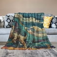thumbnail image 2 of PRATYUS Dinosaur Blanket Flannel Throw Blanket for Gifts for Women Men Girls Boys All Seasons Super Soft Cozy Throws Blanket for Couch Sofa Bed Office 60x80in, 2 of 6