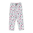 thumbnail image 6 of Uemuo Tulips Flowers Pattern Women's Wide Leg Palazzo Lounge Pants with Pockets Light Weight Loose Comfy Casual Pajama Pants-Small, 6 of 9
