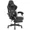 Black and White, variant on Dowinx Fabric Gaming Chair with Pocket Spring Cushion, Ergonomic Computer Chair with Footrest, Cloth Gamer Chair with Massage Lumbar Support and Headrest, Black