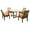 Dupione Papaya, variant on Anderson Teak Bahama Brianna 5-Pieces Extension Dining Set