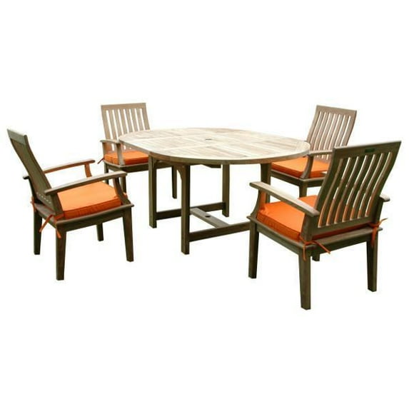 Teak Bahama Brianna 5-Pieces Extension Dining Set