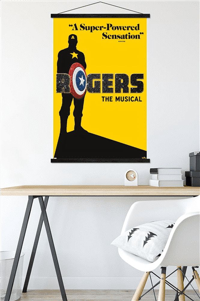 Marvel Hawkeye - Rogers The Musical Playbill Wall Poster with Magnetic Frame, 22.375" x 34"