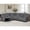 Gray, variant on Ellesophas 109" Power Reclining Sectional Sofa, Light Brown Faux Leather Modular Couch with 2 Storage Consoles & 4 Cup Holders, Living Room Furniture Set